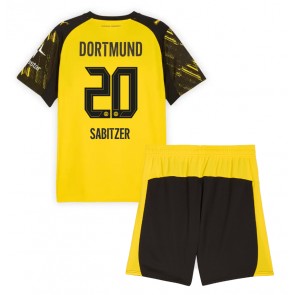 Borussia Dortmund Marcel Sabitzer #20 Replica Home Stadium Kit for Kids 2025-26 Short Sleeve (+ pants)